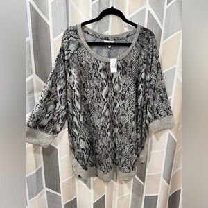 Maurices Gray Snake Print Sweater